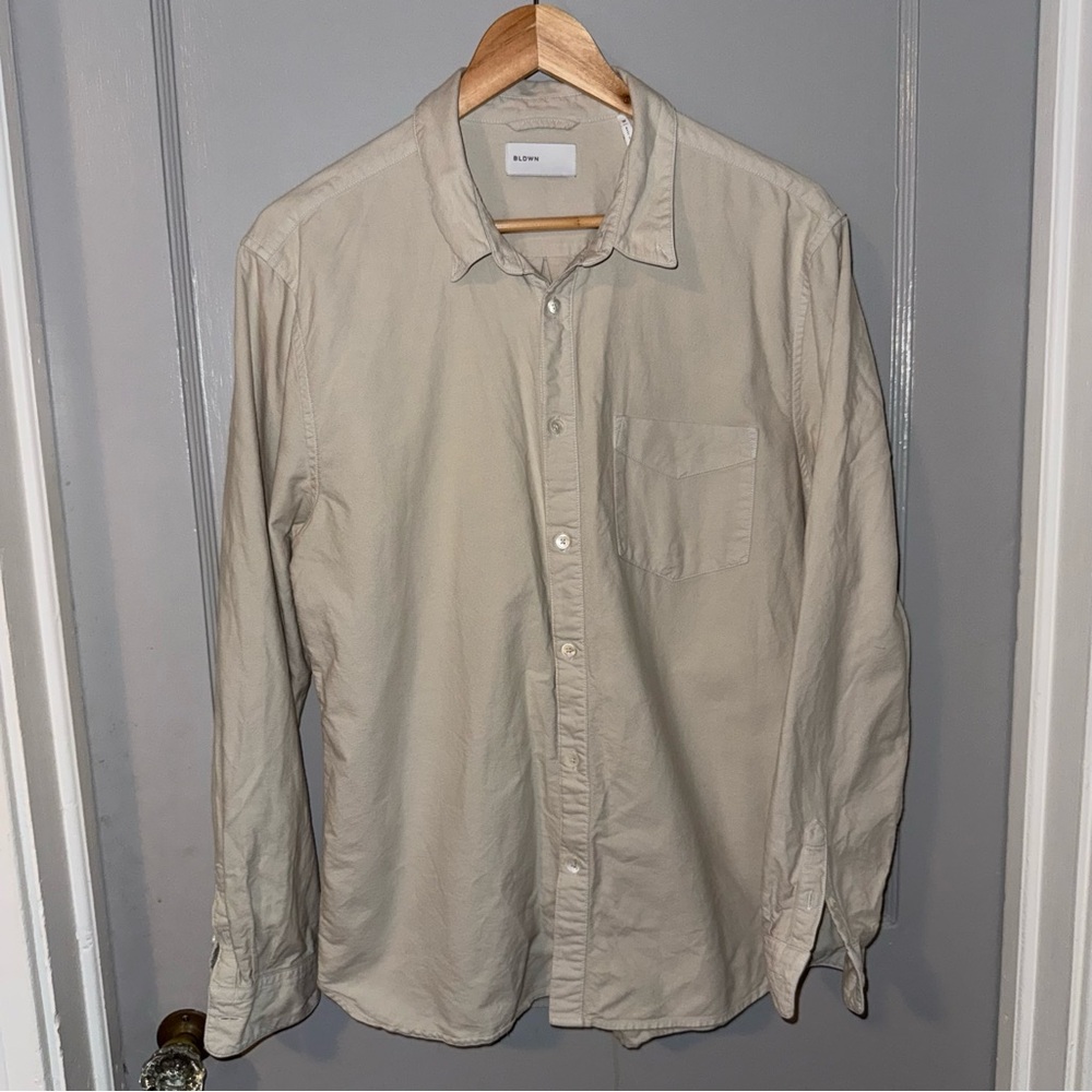 Baldwin BLDWN Khaki Beige Long Sleeve Shirt